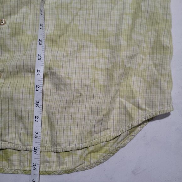 TOMMY BAHAMA Relax Tropical Green Silk Cotton Blend Embossed Large EUC - Picture 4 of 7